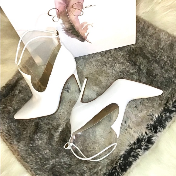 Jessica Simpson Shoes - Jessica Simpson White Ankle Boots
